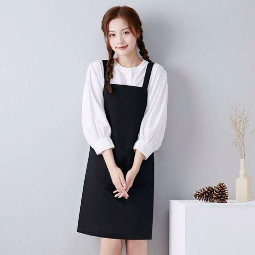エプロン 韓国 エステ サロン ネイル 美容院 マッサージ カフェ 花屋 作業用 汚れ防止 通気性 耐摩耗性 ポケット シンプル 黒 無地 エプロン 韓国 エステ サロン ネイル 美容院 マッサージ カフェ 花屋 作業用 汚れ防止 通気性 耐摩耗性 ポケット シンプル 黒 無地