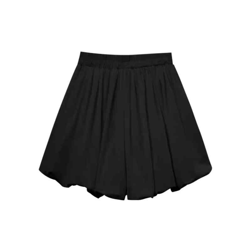 バルーンパンツ レディース かぼちゃ 大きいサイズ 夏 細見え ハイウエスト Aライン カジュアル おしゃれ 普段使い デート 伸縮性 無地 シンプル 黒