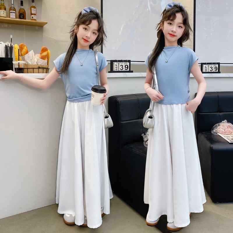 セットアップ キッズ おしゃれ 上下 子供服 女の子 夏 ワイドパンツ トップス 夏 コーデ カジュアル 可愛い 着やせ