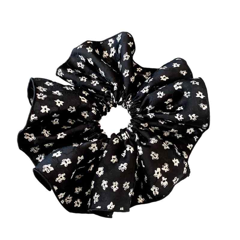 シュシュ 大人可愛い ヘアゴム レディース 花柄 フリル 大きめ ふんわり ナチュラル ガーリー シンプル..