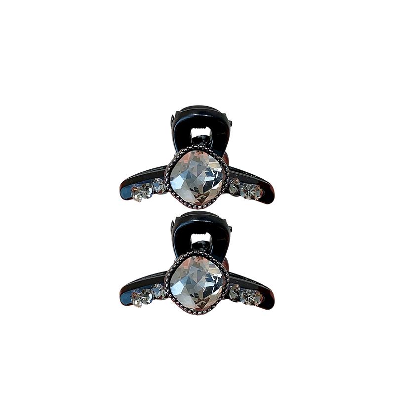 ヘアクリップ 大人可愛い レディース 小さめ ショートヘア 半分まとめ キラキラ ストーン シンプル お..