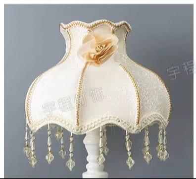 ランプシェード 傘のみ 北欧 韓国 ホルダー式 E27 ビーズ 花 レース プリント 卓上 寝室 フロア インテ..