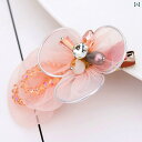 ヘアクリップ 大人 可愛い 韓国 リボン きらきら リボン ビジュー フラワー 上品 髪飾り 透け 透け感 パール 日常 パーティー レディース プレゼント お...