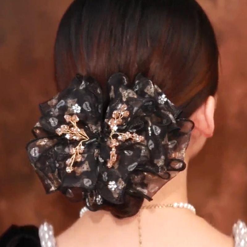 シルエット: シンプル 素材: シフォン デザイン: ヘアクリップ カラー: ブラック