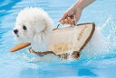ライフジャケット 犬用 あごのせ 浮き輪 ペット用品 面ファスナー バックル 長さ調節 持ち手 リード取付可 防水 速乾 オックスフォード 水遊び ビーチ かわいい 大きいサイズ クマ ウサギ 白 オレンジ