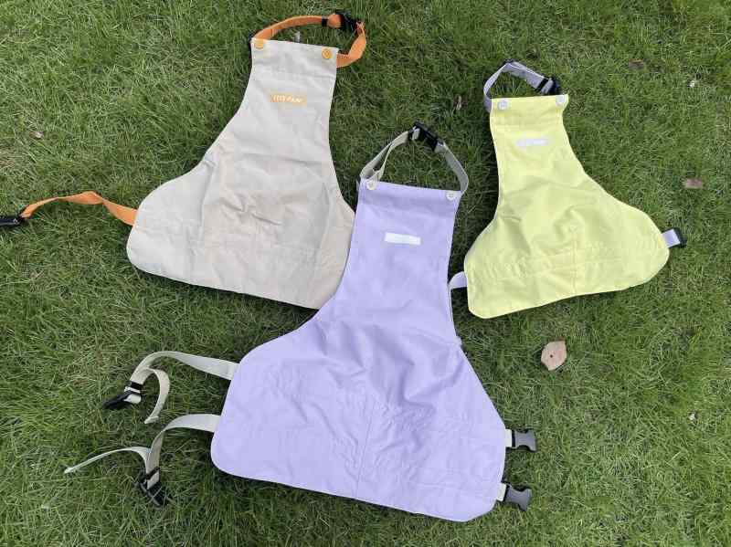 犬 服 着せやすい 防水 お腹カバー 防寒 アウトドア 汚れ防止 雨の日対策 長さ調節 シンプル カジュアル 韓国 おしゃれ コーギー 猫 紫 カーキ 黄