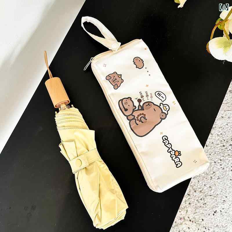 傘 収納 カバー 折りたたみ カジュアル 梅雨 コンパクト ケース 防水 かわいい 吸湿 生地 スナップ ボ..