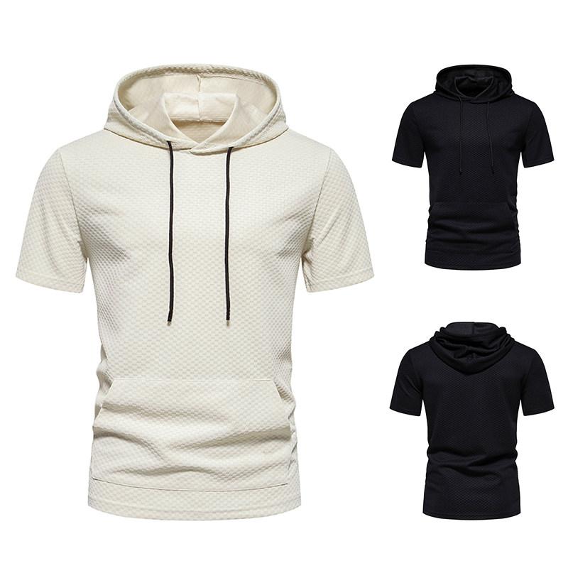 パーカー 夏 メンズ おしゃれ 半袖 フード 薄手 大きいサイズ スポーツ 筋トレ ヨガ ダンス カジュアル シンプル