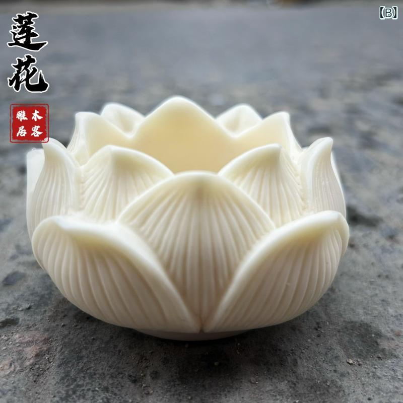 置物 台座 丸型 仏像 彫刻 花形 蓮の花 ディスプレイ スタンド 机上 トレー オブジ...