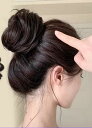ウィッグ お団子 レディース おしゃれ ヘアアレンジ アクセサリー弾性 ゴム 夏 お祭り 浴衣 まとめ髪 普段使い お出かけ レジャー 旅行 ふわふわ ナチュラル 黒 茶色