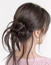 ウィッグ お団子 レディース おしゃれ ヘアアレンジ アクセサリー クリップ 夏 お祭り 浴衣 まとめ髪 普段使い お出かけ レジャー 旅行 ナチュラル ふわふわ 茶色