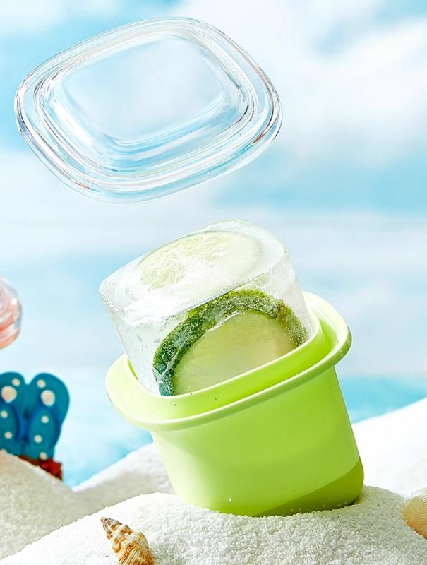 氷皿 大きい氷 蓋 キューブ型 アイストレー ソフトボトム 取り出しやすい 家庭用 ウイスキー フルーツ ベビー 離乳食 冷凍保存 スクエア 3個セット 緑 ピンク 白