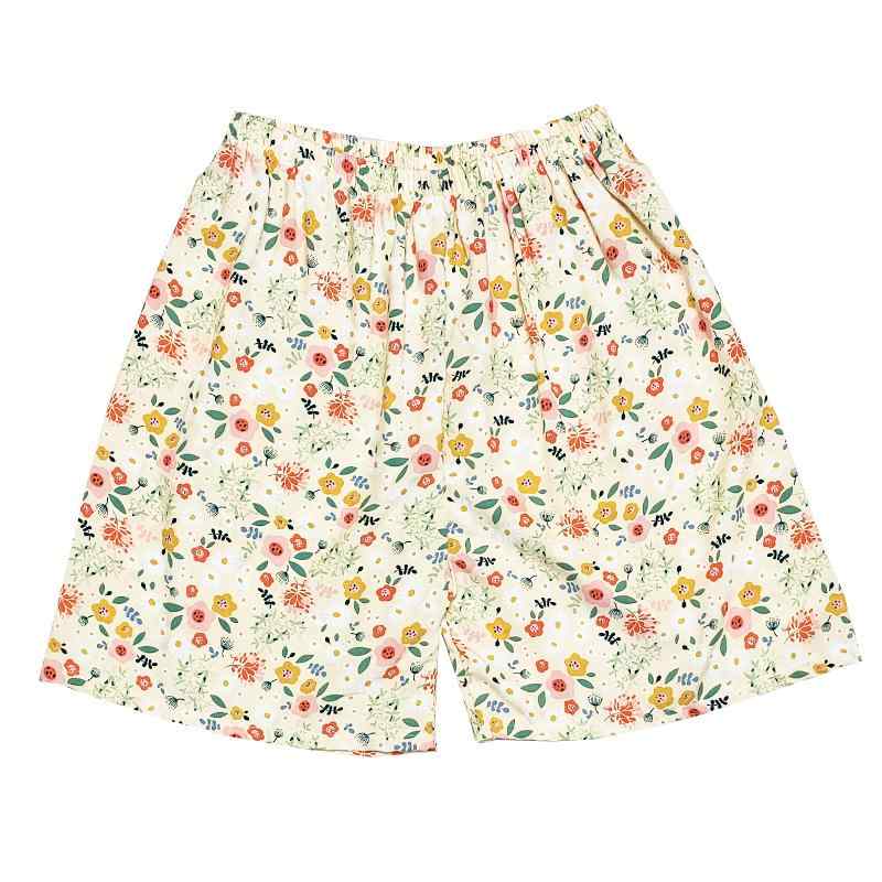 ショートパンツ レディース 部屋着 おしゃれ 夏 薄手 小花柄 5分丈 涼しい ゆったり ルームウェア 家着
