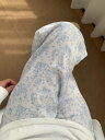 パンツ レディース 春 ダブルガーゼ ゆったり ポケット かわいい カートゥーン柄 薄手 ルームウェア