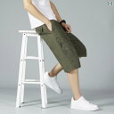 スポーツ ハーフパンツ おしゃれ 7分丈 メンズ 薄手 ワイド ショート 多ポケット カジュアル 大きいサイズ 夏 ゆったり