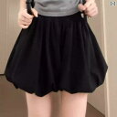 かぼちゃパンツ レディース 大人 おしゃれ バルーン スカート 夏 黒 Aライン ワイド ゆったり 体型カバー 大きいサイズ つぼみ ふんわり ボリューム