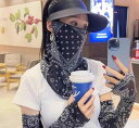 フェイスカバー 耳かけ 日焼け防止 おしゃれ サイクリング 釣り 男女兼用 マスク 涼しい 夏 日よけ ペイズリー柄 韓国 セット 白 黒