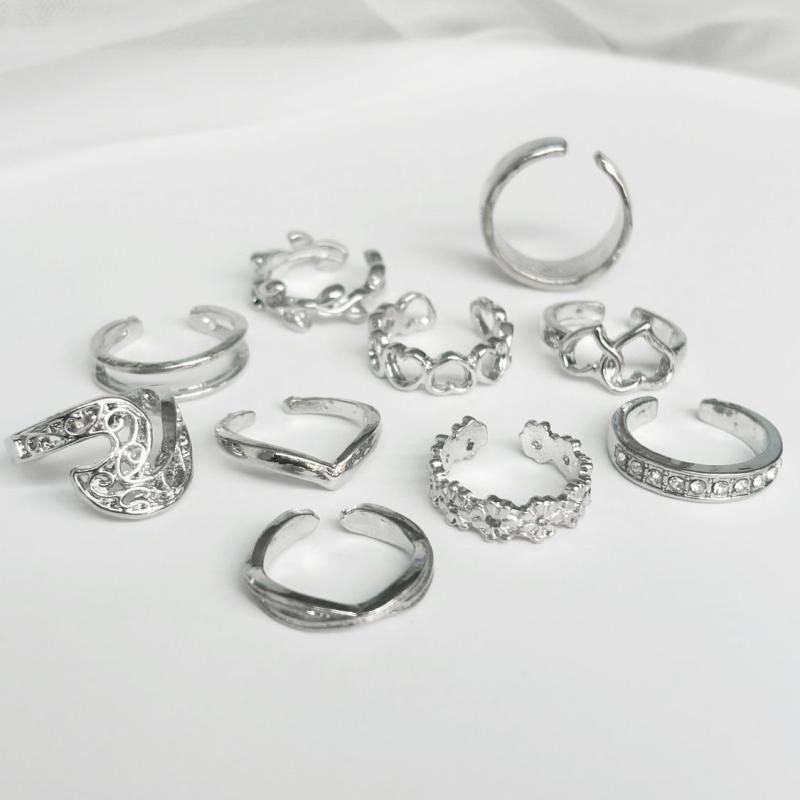 トゥリング シルバー 西洋風 ビーチ フット ハート イルカ 星 オープン 調節 おしゃれ カジュアル 普段使い デート アクセサリー ゴールド ローズ