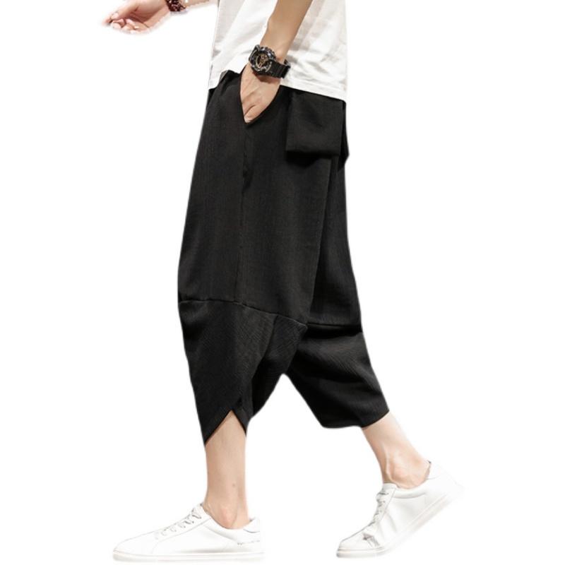 バルーンパンツ メンズ おしゃれ ボトムス ハーレム 七分丈 薄手 ゆったり きれいめ 涼しい 快適 中国..