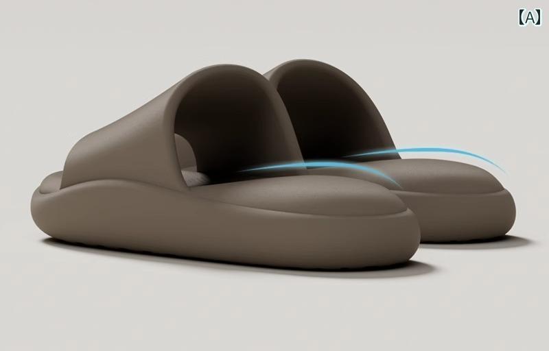 eva サンダル ユニセックス 夏 オープントゥ スリッパ 厚底 軽量 滑り止め 柔らかい 防臭 外履き 室内 バスルーム 海 プール リゾート シンプル カジュアル 黒 白 グレー