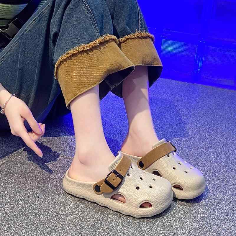 evaサンダル レディース 夏 厚底 柔らかい 滑り止め スリッパ 外履き 海 プール リゾート 旅行 個性的 カジュアル おしゃれ 赤 黒 アイボリー