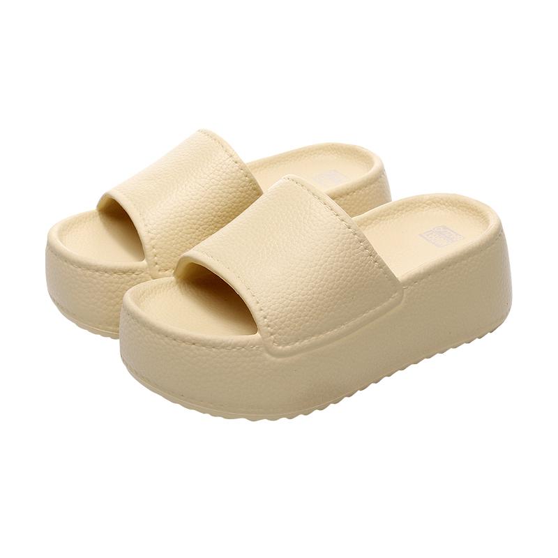 evaサンダル レディース 夏 柔らかい 滑り止め 厚底 外履き オープントゥ スリッパ レジャー 海 プール リゾート シンプル カジュアル おしゃれ 黒 白 ピンク 無地