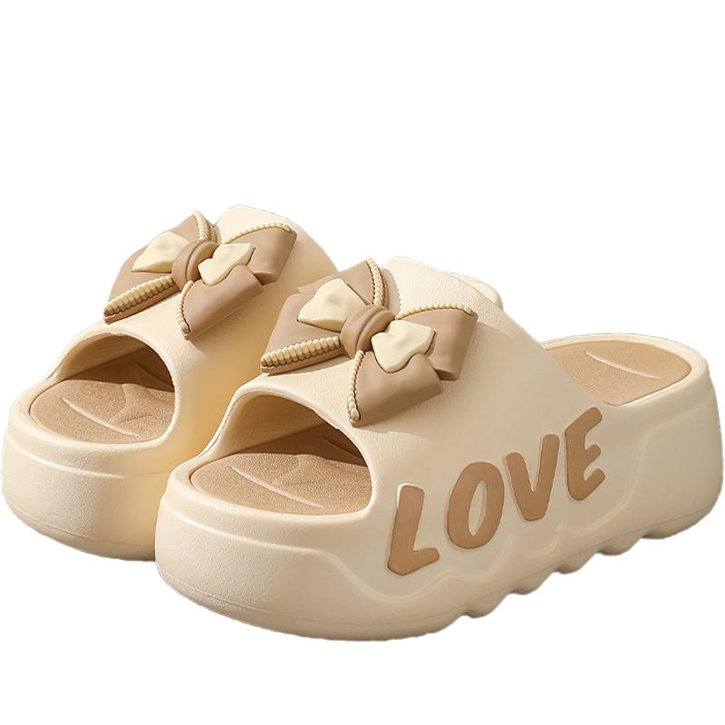 evaサンダル レディース 夏 滑り止め 柔らかい 厚底 通気性 オープントゥ 外履き スリッパ 室内 バスルーム レジャー 海 プール リゾート シンプル カジュアル かわいい 緑 紫 アイボリー リボン 花 英字