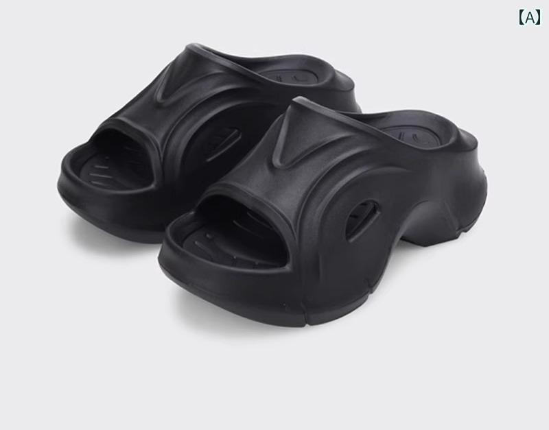 evaサンダル レディース 夏 PU 厚底 通気性 滑り止め オープントゥ 外履き キラキラ スタッズ 装飾 レ..