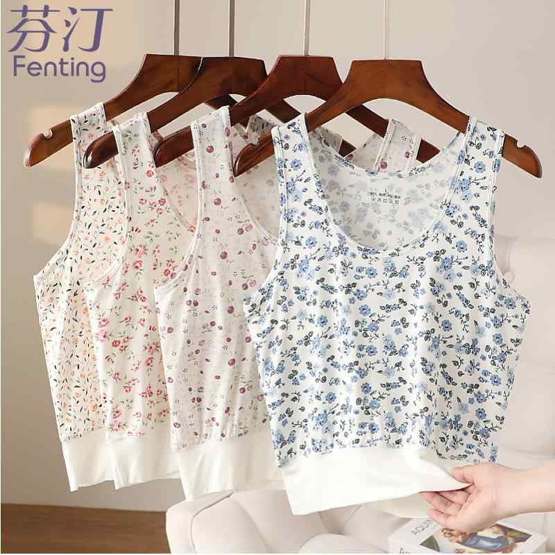 Tank Tops - 婦人シニア ノースリーブ 下着 快適 肌着 おしゃれ タンクトップ レディース 夏 薄手 モダール混 インナー 吸汗 母親 白 花柄 涼しい