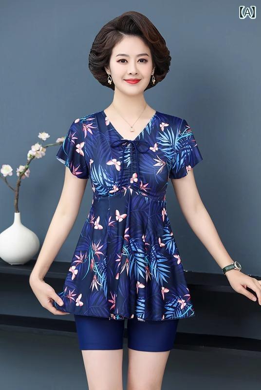 水着ビキニ検索結果｜水着 レディース シニア 大きいサイズ 体型カバー 上下セット チュニック インナー...