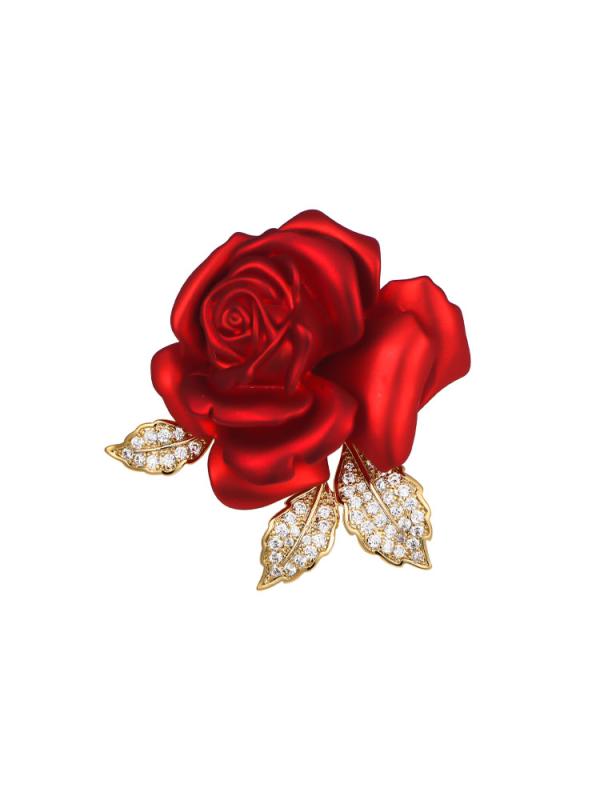 ブローチ 花 バラ おしゃれ アクセサリー ギフト フォーマル 結婚式 入学 卒業 入園 卒園 パーティー ドレス パール 装飾 襟 女性 ピン ラインストーン...