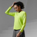 フィットネス ウェア レディース トップス おしゃれ 快適 Tシャツ 秋冬 長袖 ランニング ヨガ トレーニング 透け感 ストレッチ 通気性 スポーツ 反射プリント