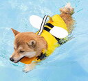犬 ライフジャケット あごのせ かわいい 恐竜 蜂 天使 羽 装飾 ペット 夏 水着 散歩 プール 水遊び レジャー ポメラニアン コーギー 浮力 服 ウェア 大きいサイズ チェック柄 英字 クマ 黄色 緑 アイボリー