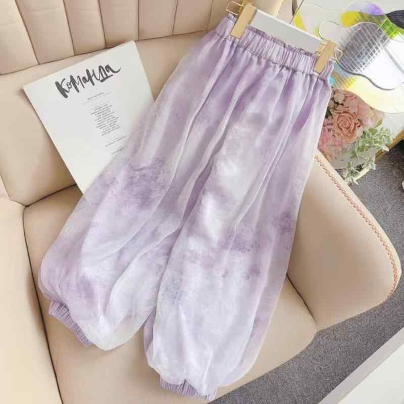 バルーンパンツ 女の子 キッズ おしゃれ 快適 長ズボン 夏 ワイド ランタンスリーブ ゆったり シフォン..