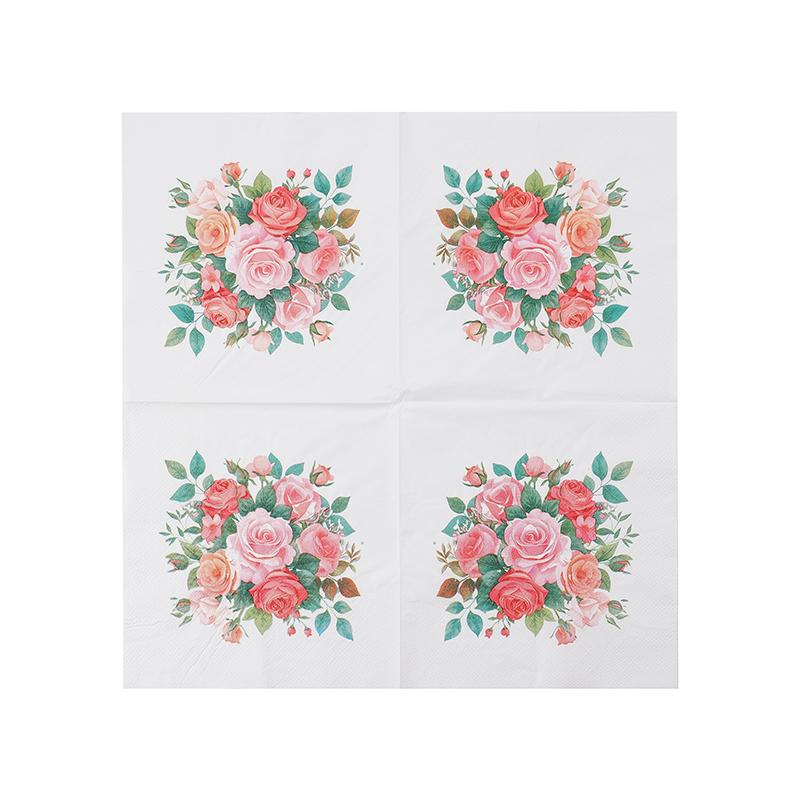 ペーパーナプキン おしゃれ テーブルコーディネート 紙ナプキン 花柄 カラフル 春 花草 プリント 西洋 レストラン ホテル カフェ パルプ