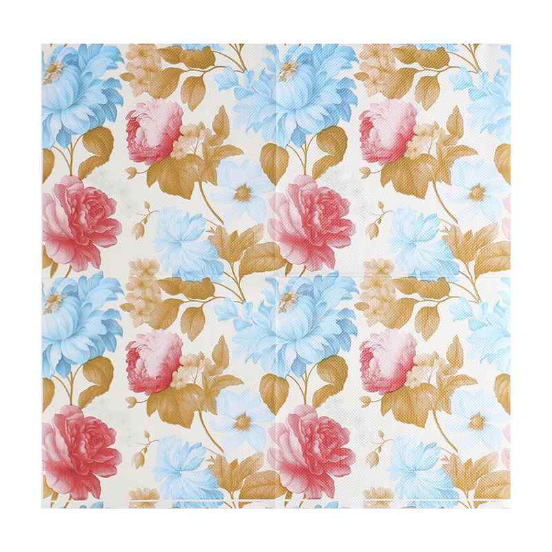 ペーパーナプキン おしゃれ テーブルコーディネート 紙ナプキン 花柄 蝶々 カラフル プリント 西洋風 ..