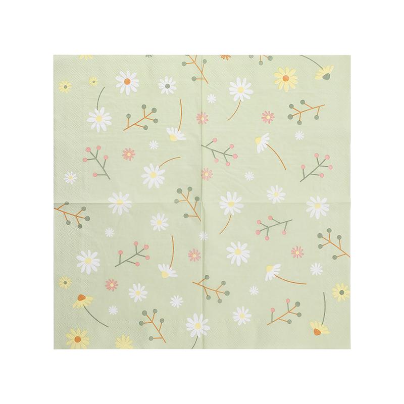 ペーパーナプキン おしゃれ テーブルコーディネート 紙ナプキン 花柄 カラフル 春 花草 プリント レストラン ホテル カフェ パルプ