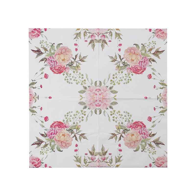 ペーパーナプキン おしゃれ テーブルコーディネート 紙ナプキン 花柄 カラフル プリント パルプ 西洋風 レストラン ホテル カフェ