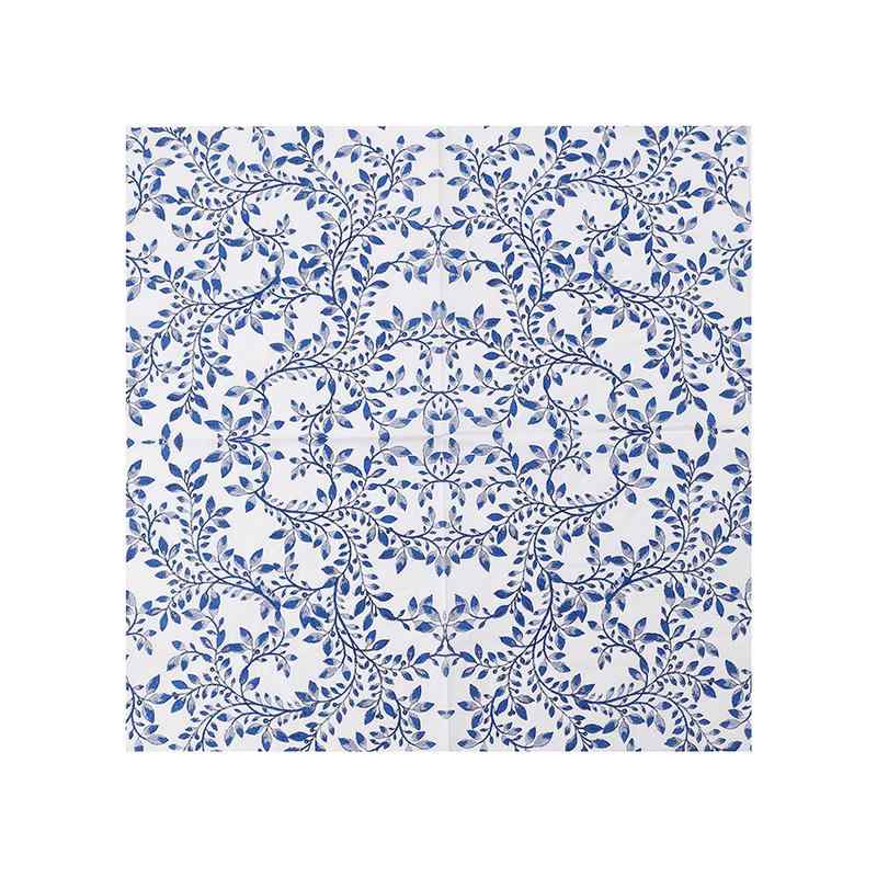 ペーパーナプキン おしゃれ テーブルコーディネート 紙ナプキン 青花 藤蔓柄 カラフル レストラン ホテル カフェ パルプ プリント