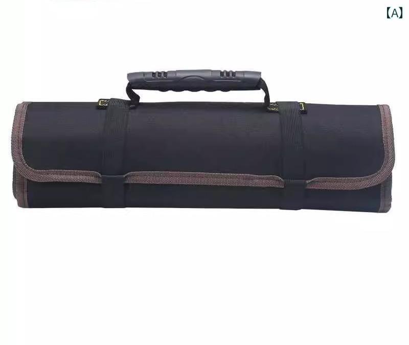 ツールバッグ ロール 巻物 工具 ドリル ビット ペンチ 収納 オックスフォード 持ち手 ポケット 耐摩耗 ..