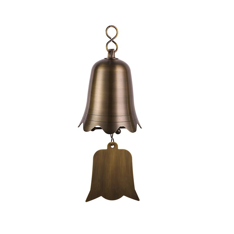 おしゃれ 風鈴 アンティーク調 屋外 鐘 吊り下げ 中庭 銅 シンプル インテリア リラックス 真鍮 ブロン..