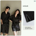 ルームウェア レディース セットアップ 大人 上下 おしゃれ 快適 パジャマ メンズ 夏 半袖 ショートパンツ 短パン ブラック 調 きれいめ 涼しい シンプル...