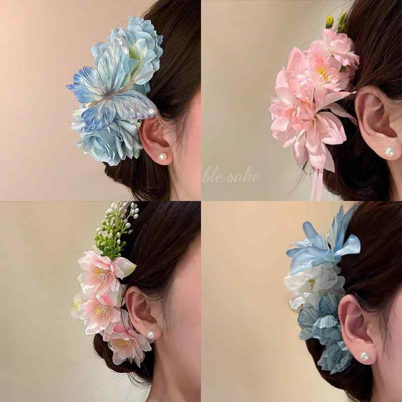 コサージュ 花 髪飾り ヘアアクセサリー クリップ ピン コーム 小物 装飾品 レディース 浴衣 夏祭り ダ..