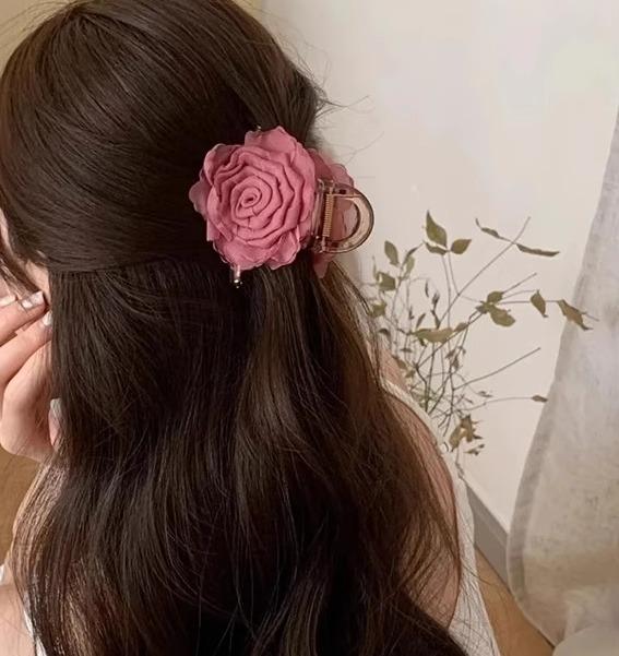 コサージュ 花 髪飾り ヘアアクセサリー バンスクリップ 小物 装飾品 レディース 浴衣 夏祭り ダンス衣..