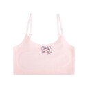ブラジャー キッズ 下着 女の子 ジュニア 発育期 インナー 薄手 ひんやり 涼しい キャミソール ブラトップ 通気性 伸縮性 胸パッド シンプル かわいい 白 青 ピンク