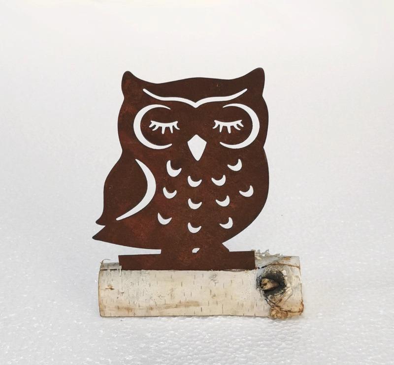 フクロウ 置物 玄関 ガーデニング 装飾 白 飾り シンプル ナチュラル レトロ カントリー おしゃれ リビング インテリア プレゼント(3)