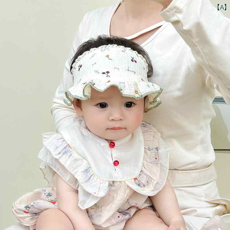 帽子 ベビー 夏 薄手 新生児 月齢 赤ちゃん 女の子 プリンセス ヘッドバンド 日焼...