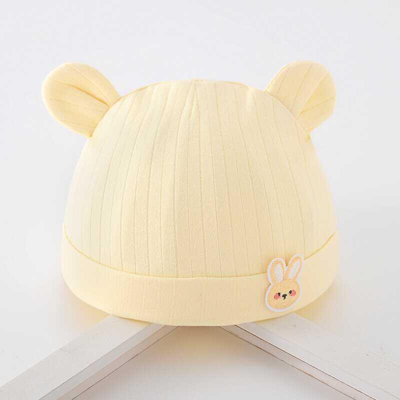 スタイル: カジュアル 帽子の形: ラウンド型 素材: 綿 帽子タイプ: ベビーハット シーン: スポーツ つばの形: つばなし 性別: 男女兼用 カラー: ブルーうさぎ（スタイ付き）.ピンクうさぎ（スタイ付き）.イエローうさぎ（スタイ付き）.ピンクうさぎ+イエローうさぎ（スタイ付き）.ブルーうさぎ+イエローうさぎ（スタイ付き）.ブルーうさぎ+ピンクうさぎ（スタイ付き） サイズ: S.M