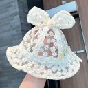 帽子 ベビー 女の子 夏 薄手 日焼け防止 可愛い 花柄 リボン メッシュ 通気性 韓国