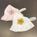 帽子 ベビー 女の子 夏 薄手 日焼け防止 新生児 春秋 つば 花モチーフ 可愛い 柔らかい 快適